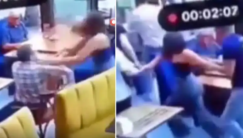 Garsona Tokat Atan Müşteri, Restoranın Savunucuları Tarafından Tekme Tokat Dayak Yedi