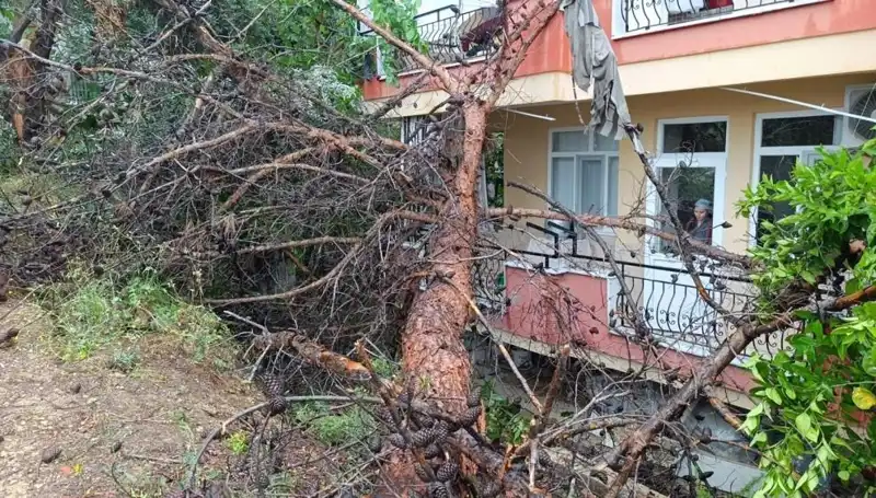 Yağmur Yüküyle Dayanamadı: Bina Çöktü!