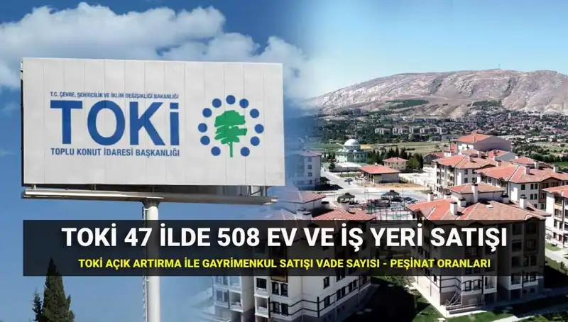 TOKİ 508 Ev ve İş Yeri Satışları: Açık Artırma Tarihleri Belirlendi