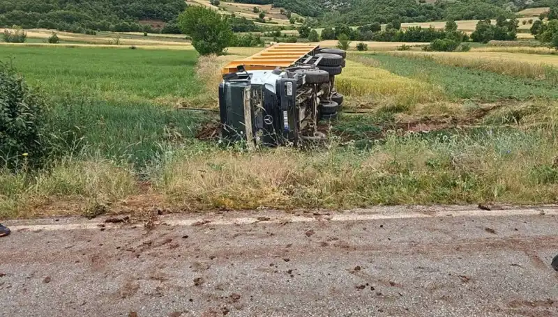 Tokat'ta Devrilen Kamyon Faciası: Şoför Hayatını Kaybetti