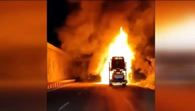 Otomobil Yüklü Tırda Yangın Felaketi: 8 Araç Alev Alev Yandı