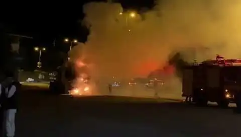 Zonguldak'ta Seyir Halindeki TIR'da Yangın Paniği