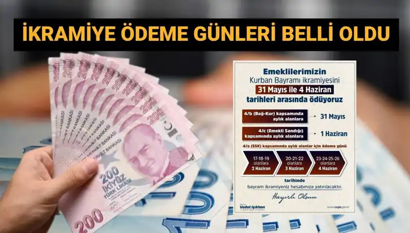 Emekli Bayram İkramiyeleri için Ödeme Tarihleri Açıklandı!